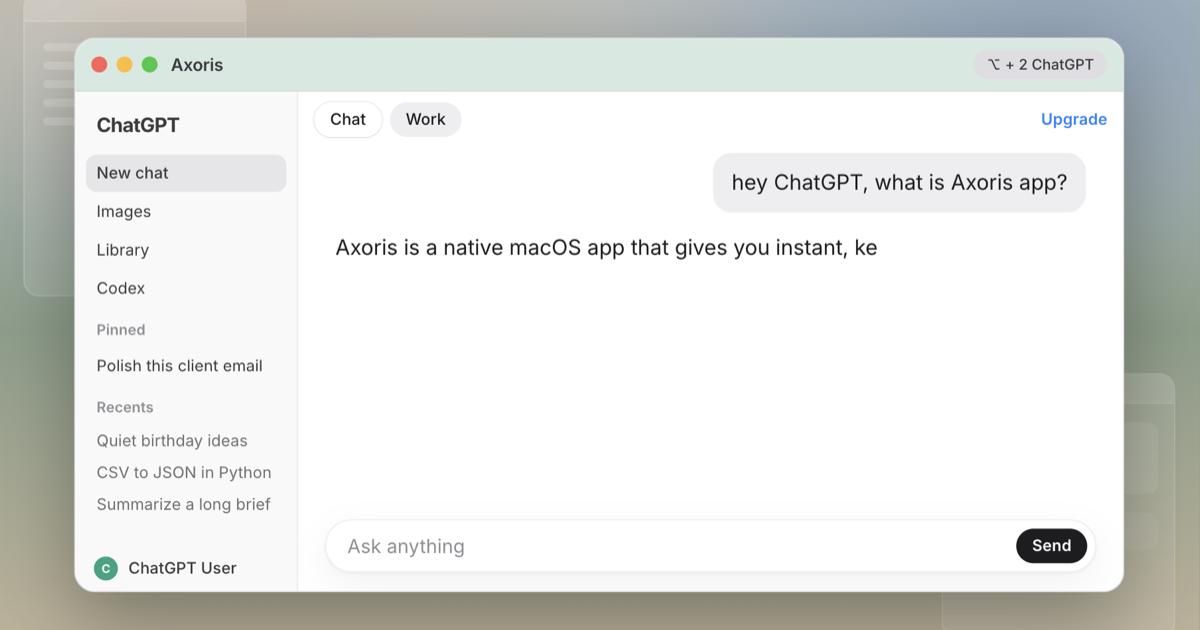 I was hooked on double-tapping Option key to pull up Claude from anywhere on my Mac. Wanted to do th